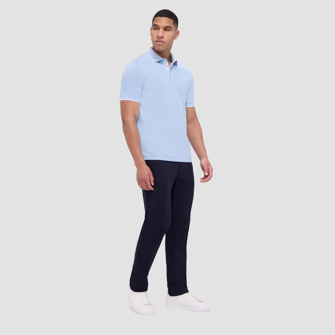 Contrast Three Button Polo