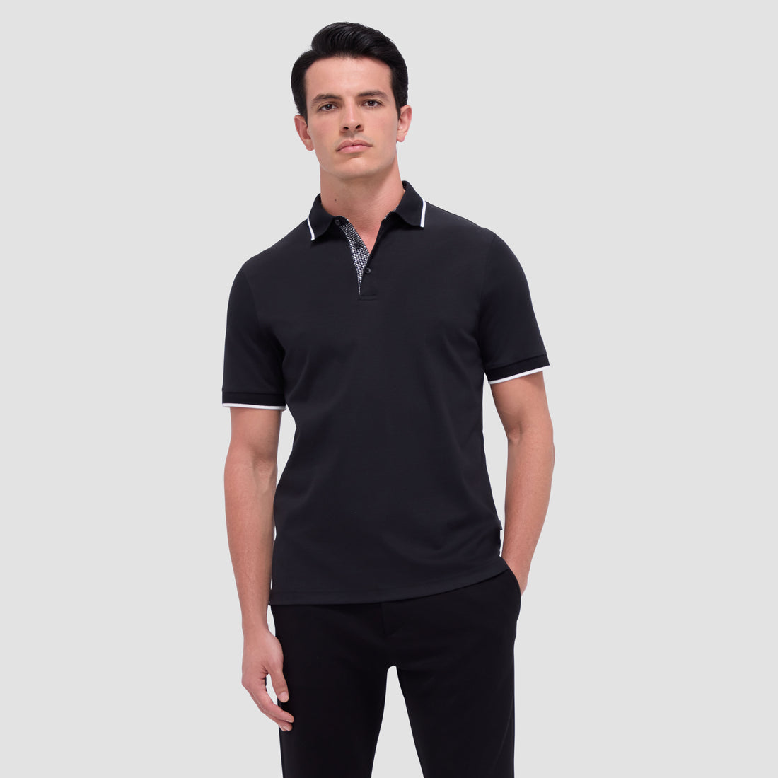 Contrast Three Button Polo