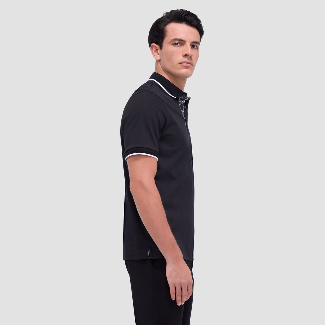 Contrast Three Button Polo