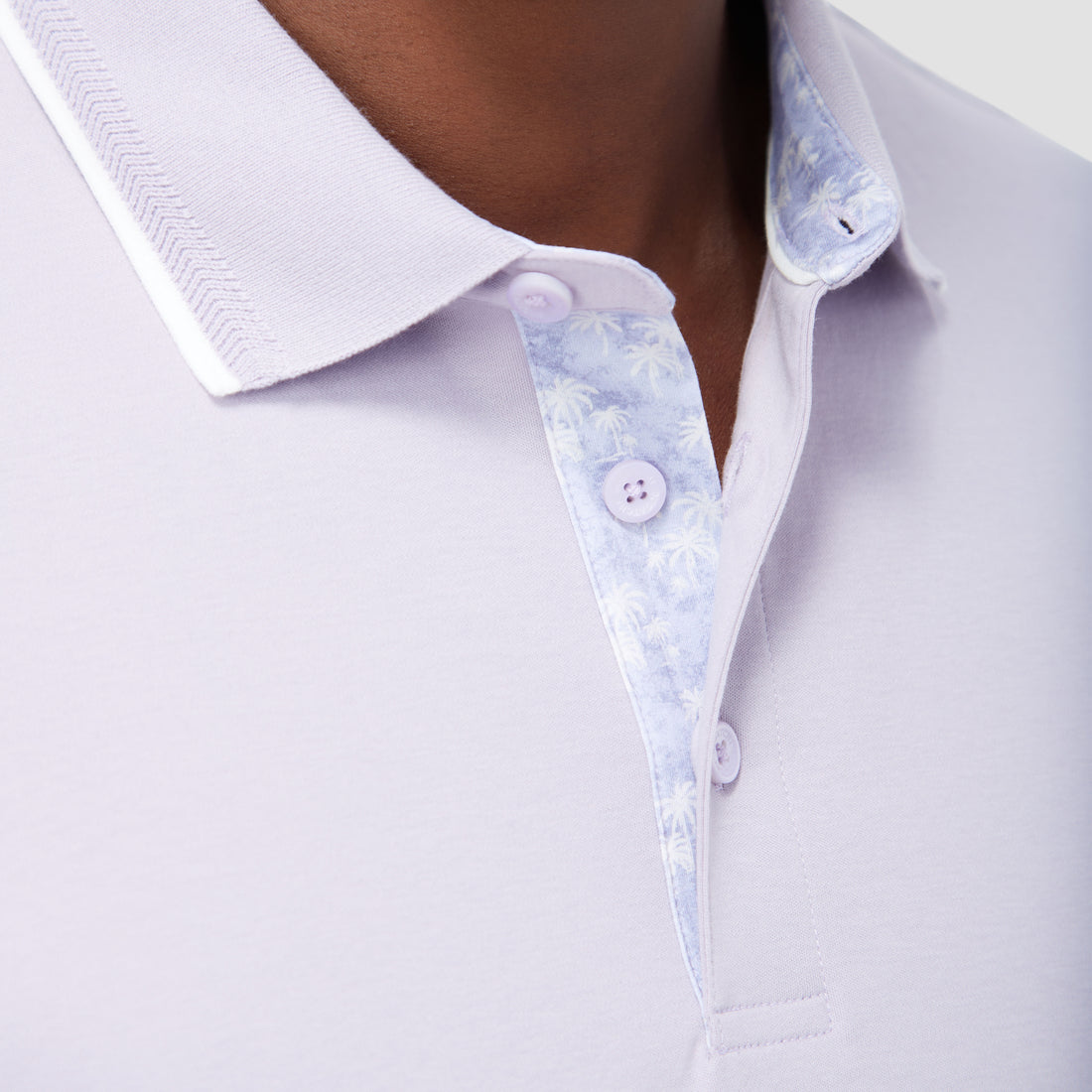 Contrast Three Button Polo