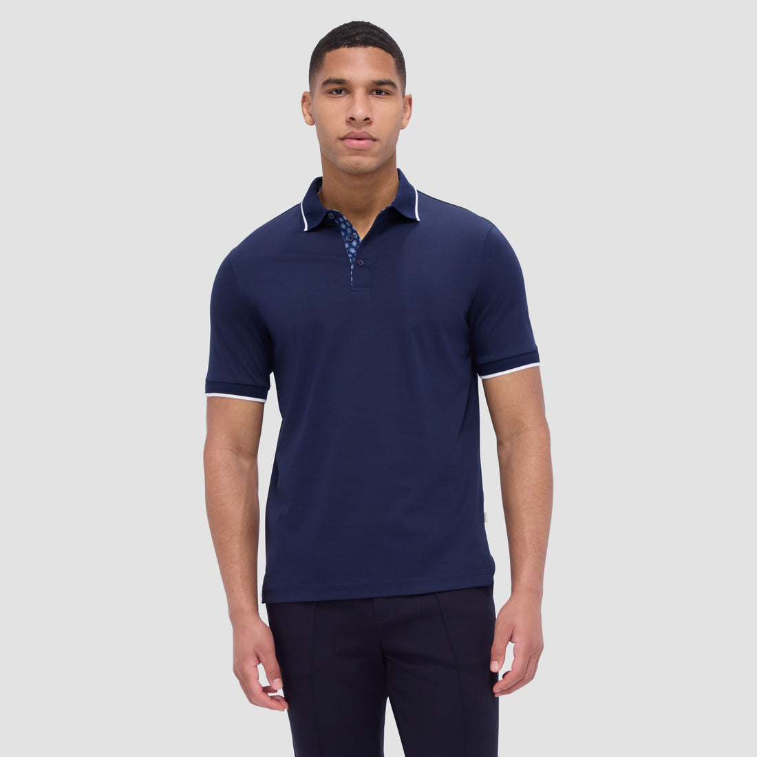 Contrast Three Button Polo