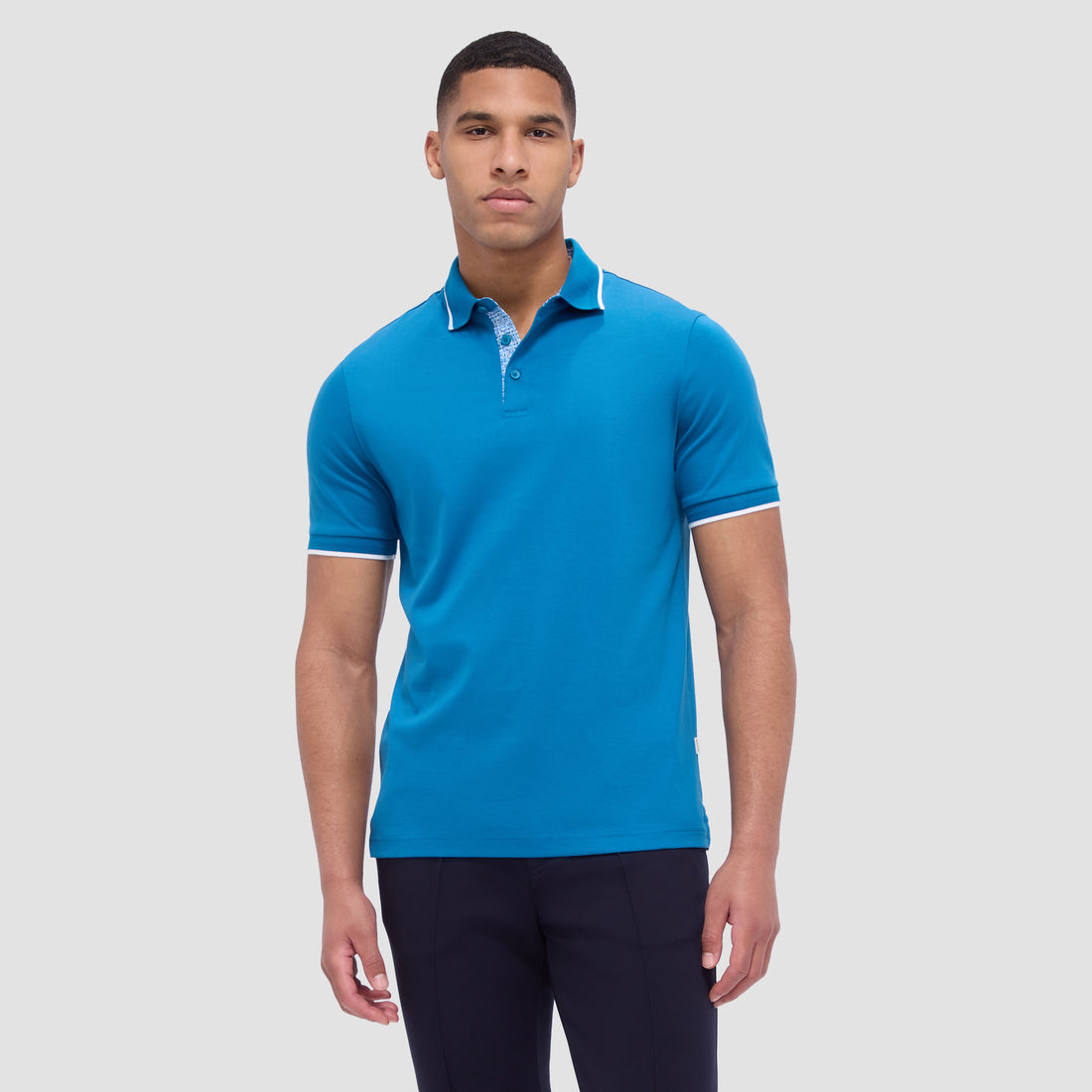 Contrast Three Button Polo