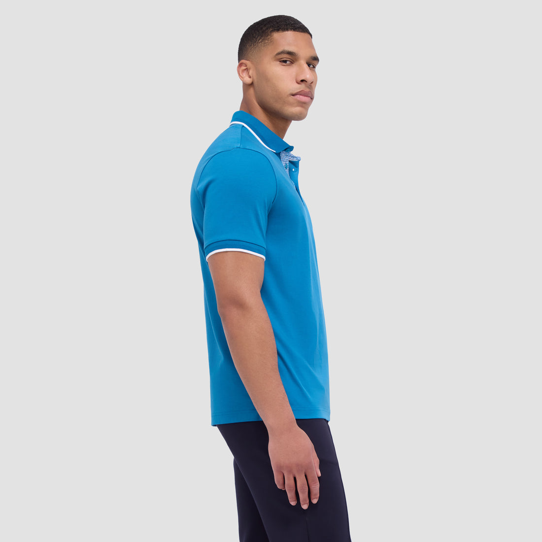 Contrast Three Button Polo