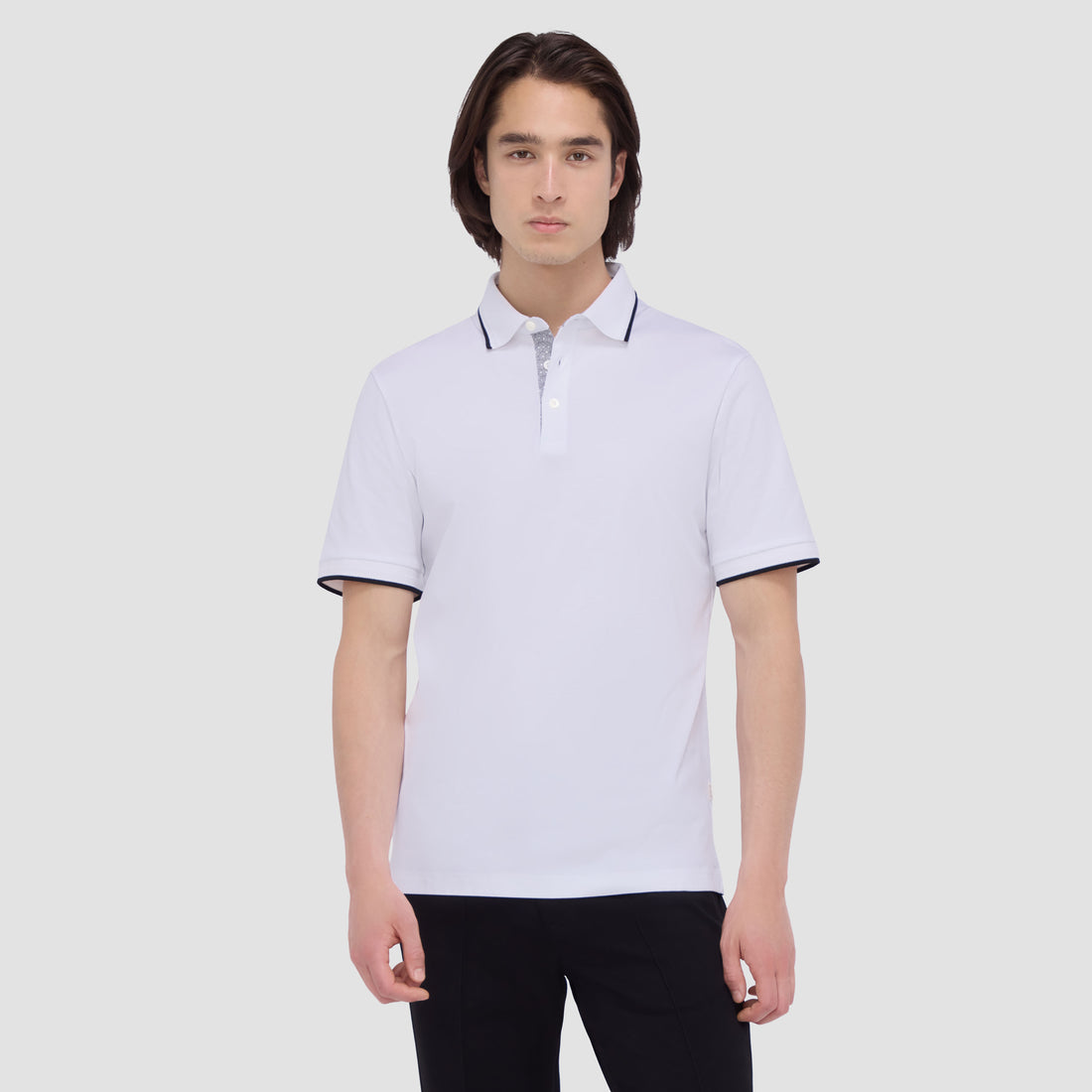 Contrast Three Button Polo