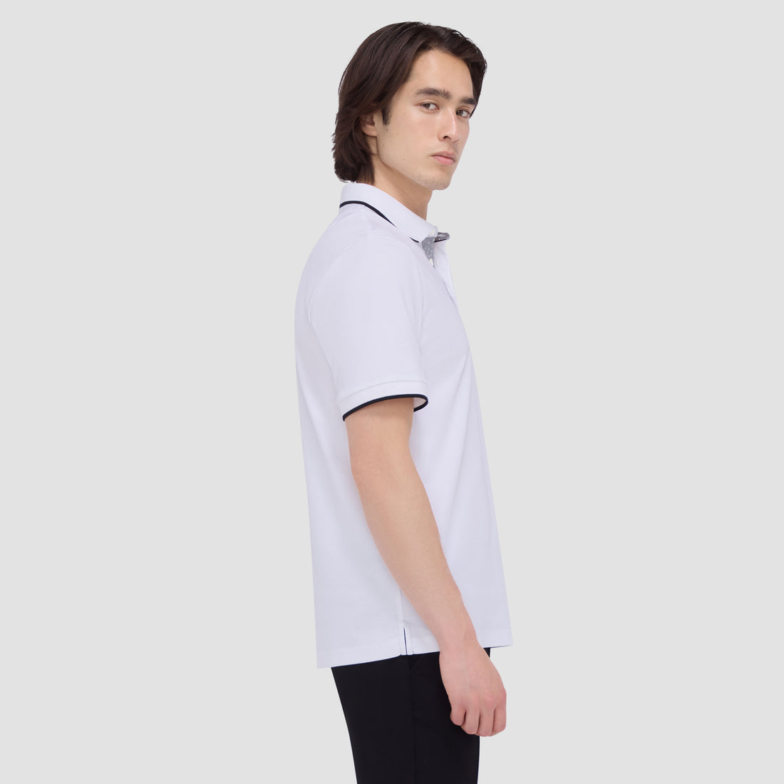 Contrast Three Button Polo