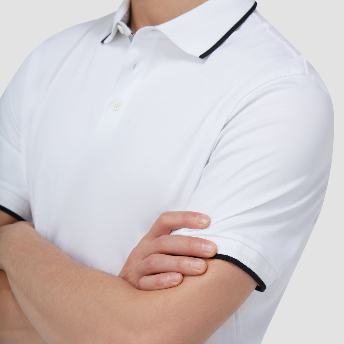 Contrast Three Button Polo