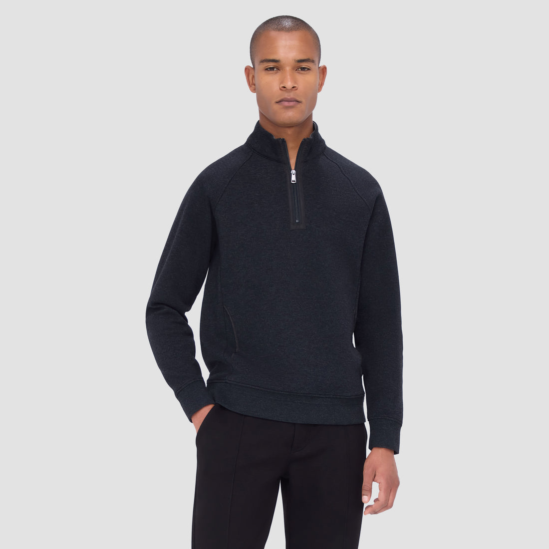 Double Sided Pique/Heather Quarter-Zip Pullover