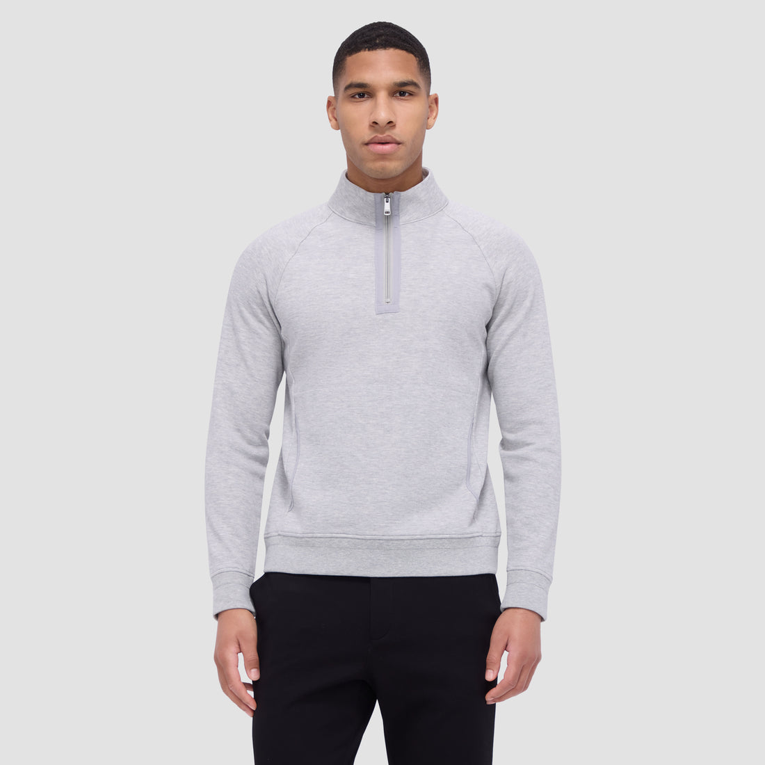 Double Sided Pique/Heather Quarter-Zip Pullover