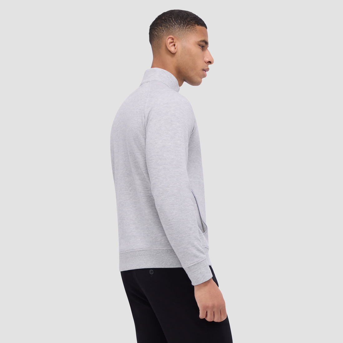 Double Sided Pique/Heather Quarter-Zip Pullover