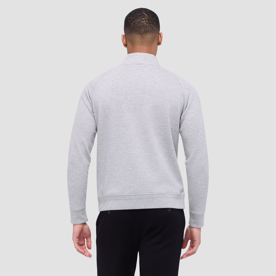 Double Sided Pique/Heather Quarter-Zip Pullover