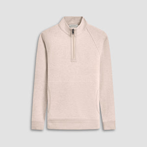 Double Sided Pique/Heather Quarter-Zip Pullover