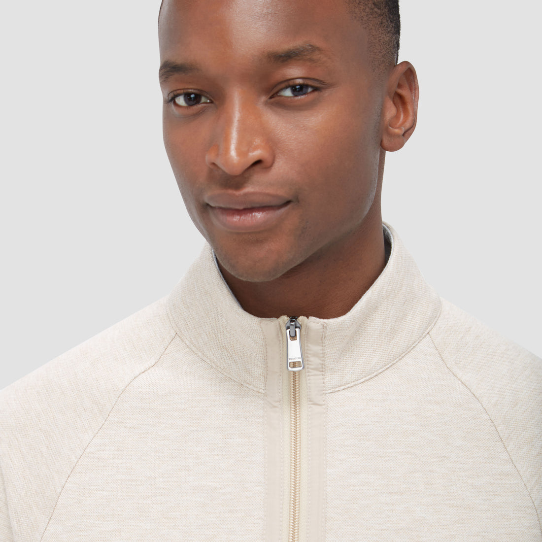 Double Sided Pique/Heather Quarter-Zip Pullover