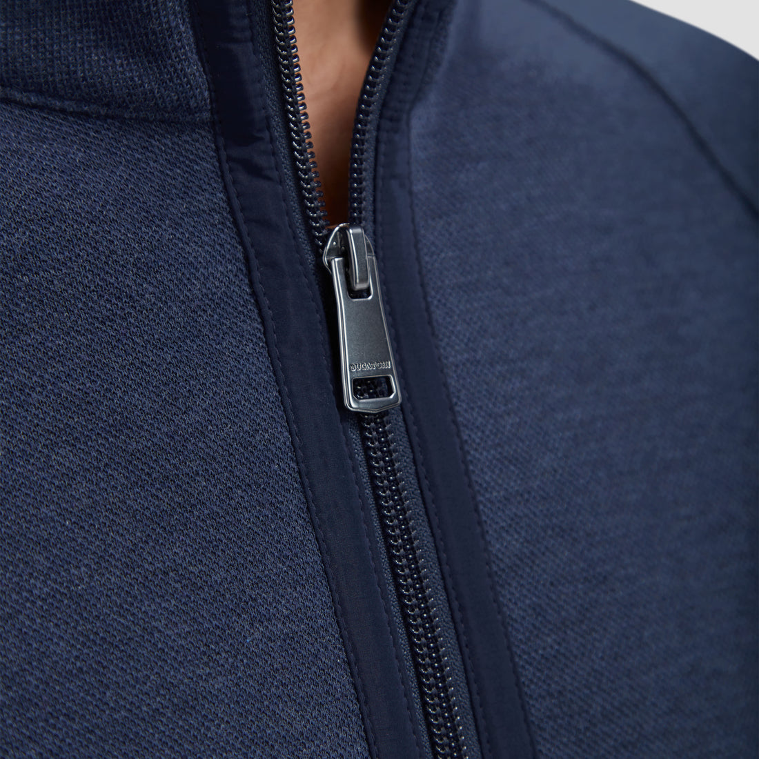 Double Sided Pique/Heather Quarter-Zip Pullover