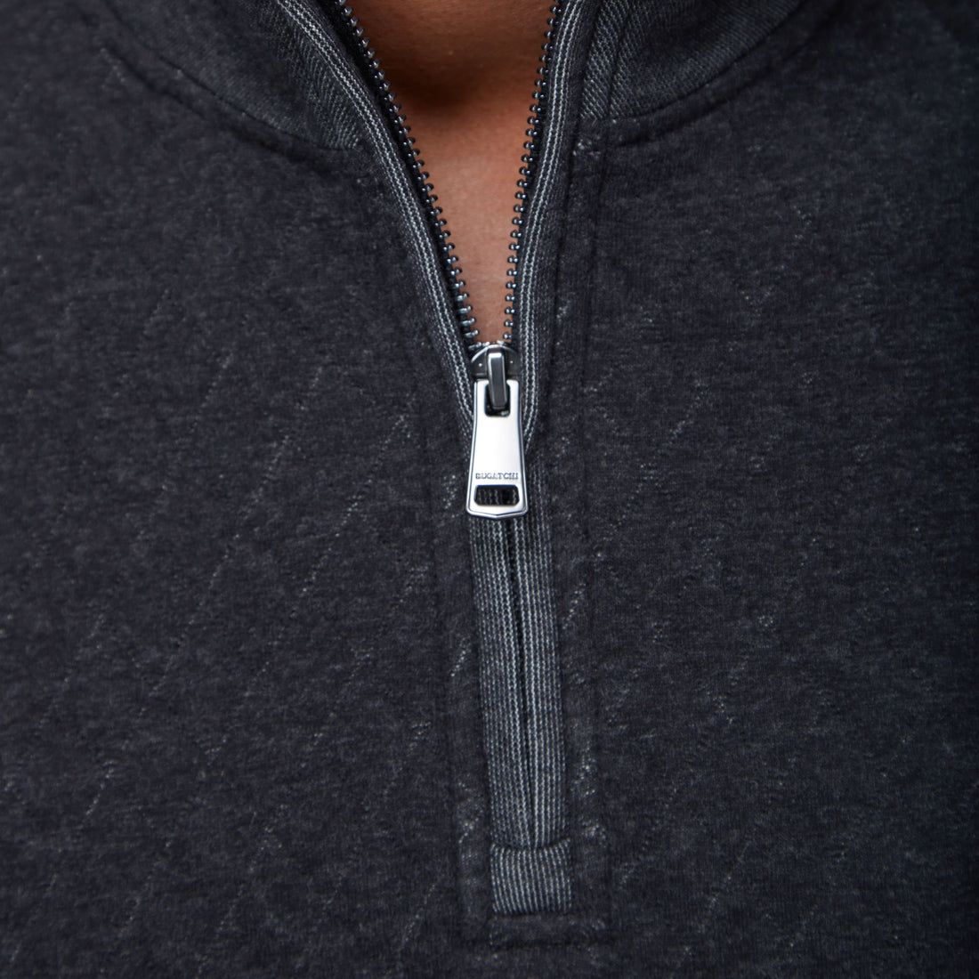 Diamond Quilted Quarter-Zip Pullover