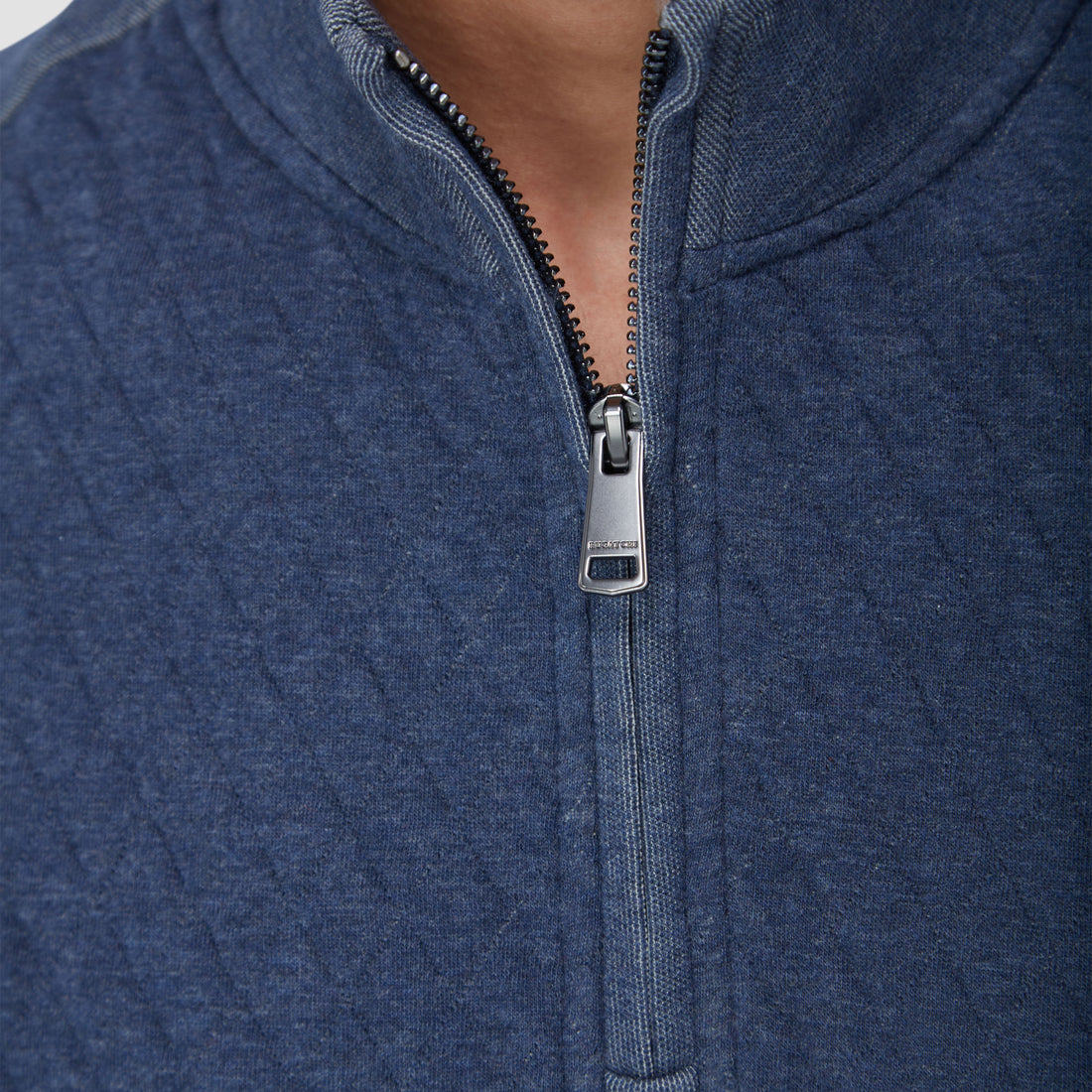 Diamond Quilted Quarter-Zip Pullover