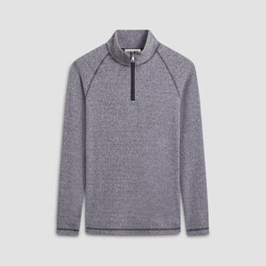 Diagonal Pinstripe Quarter-Zip Pullover