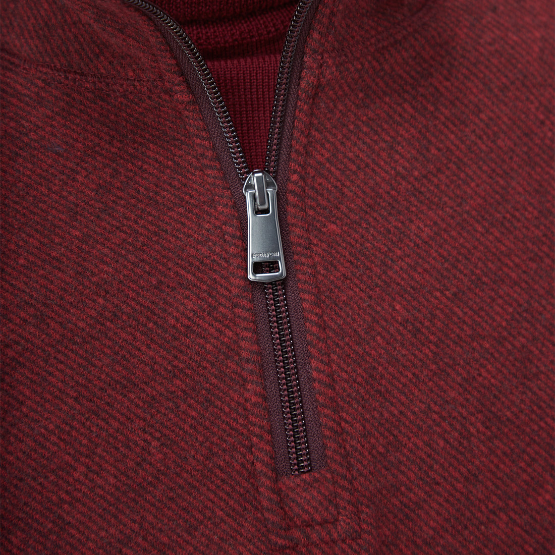 Diagonal Pinstripe Quarter-Zip Pullover