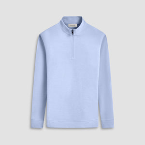 Reversible Pique/Fishermen Knit Quarter-Zip Pullover