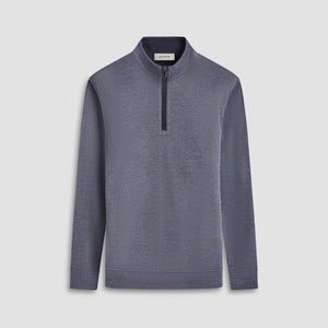 Reversible Pique/Fishermen Knit Quarter-Zip Pullover