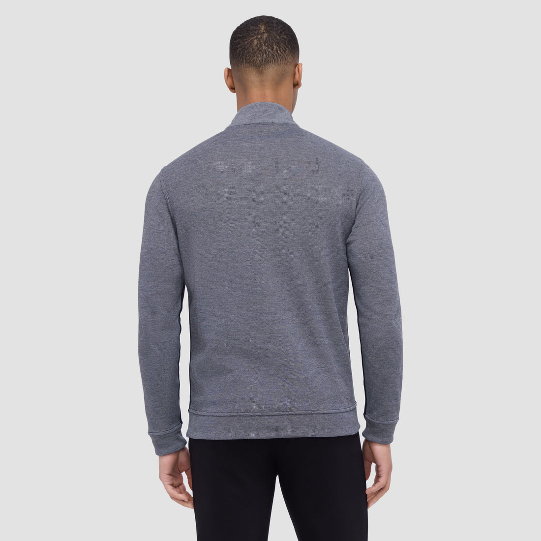 Reversible Pique/Fishermen Knit Quarter-Zip Pullover