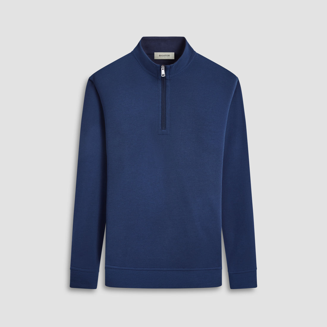 Reversible Pique/Fishermen Knit Quarter-Zip Pullover