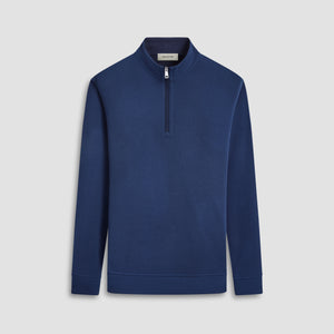 Reversible Pique/Fishermen Knit Quarter-Zip Pullover