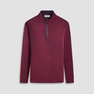 Reversible Pique/Fishermen Knit Quarter-Zip Pullover