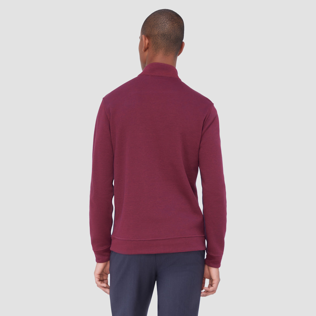 Reversible Pique/Fishermen Knit Quarter-Zip Pullover