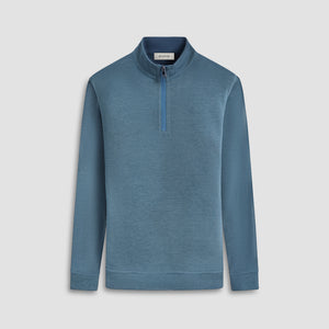 Reversible Pique/Fishermen Knit Quarter-Zip Pullover