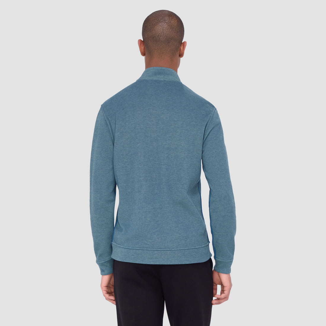 Reversible Pique/Fishermen Knit Quarter-Zip Pullover