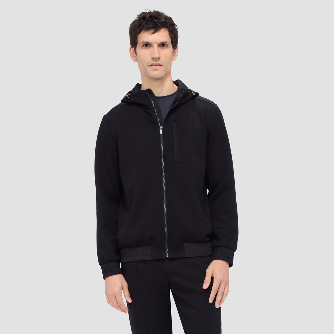 Soft Touch Performance Zip-Up Jacket With Hood