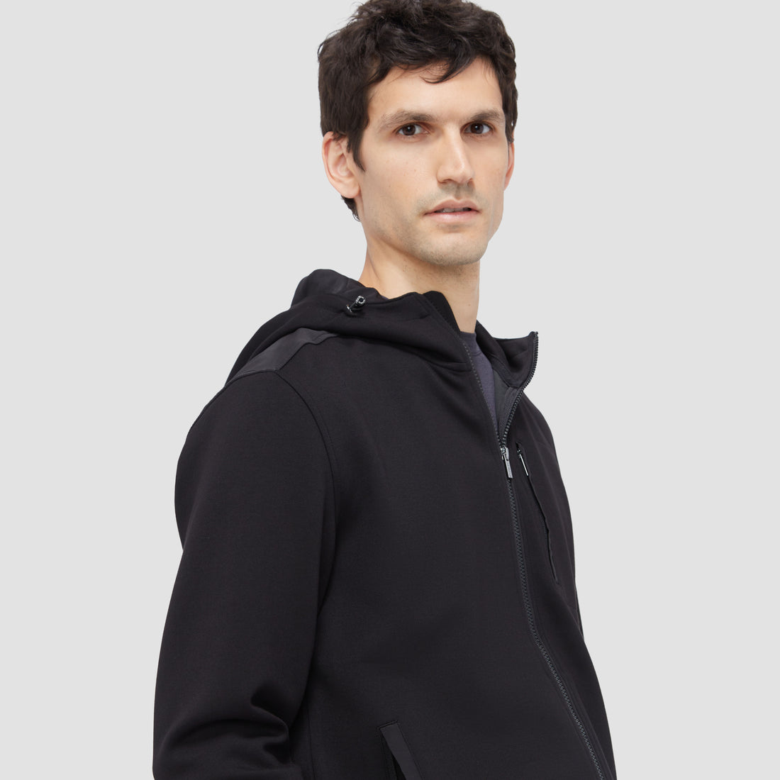 Soft Touch Performance Zip-Up Jacket With Hood