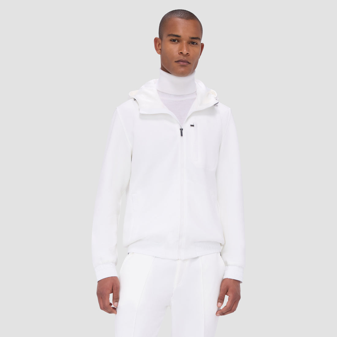 Soft Touch Performance Zip-Up Jacket With Hood