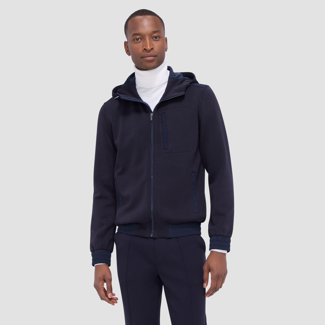 Soft Touch Performance Zip-Up Jacket With Hood