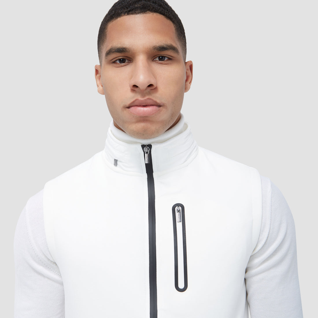 Soft Touch Performance Vest With Stow-Away Hood