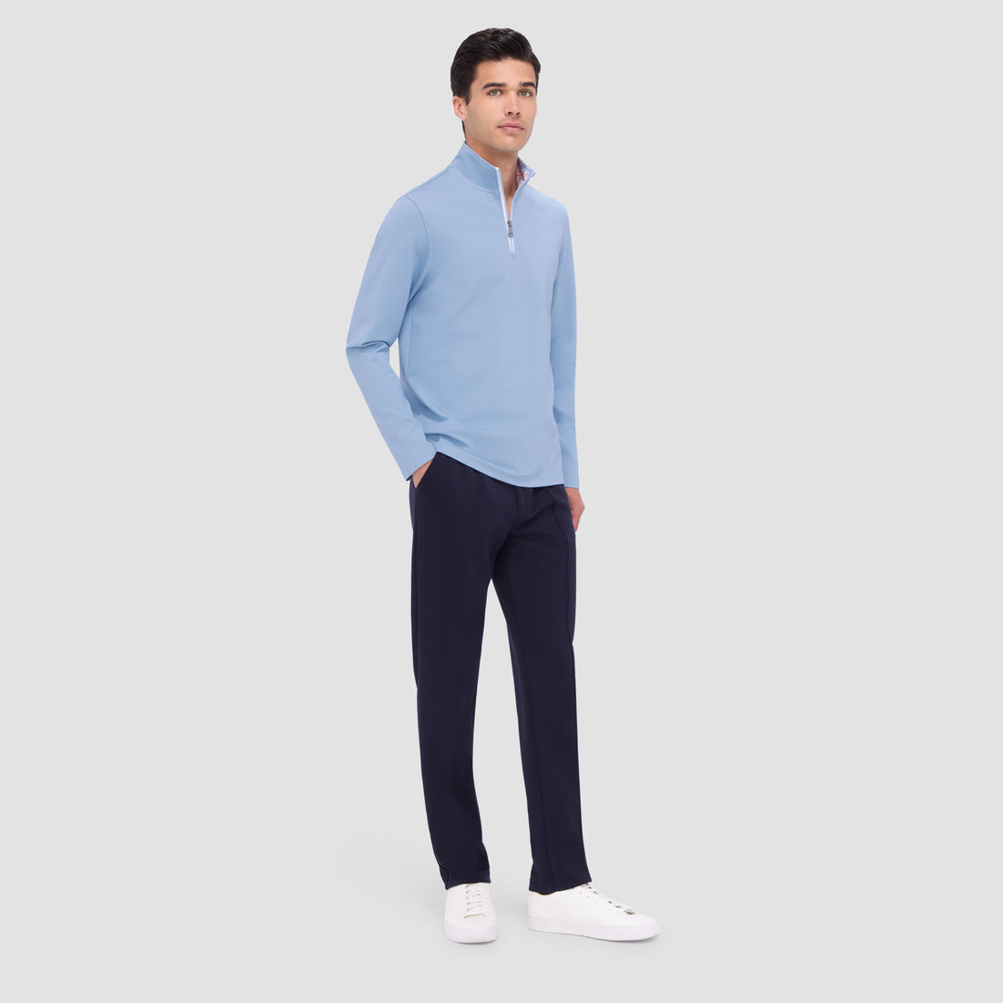 Contrast Performance Quarter-Zip Pullover