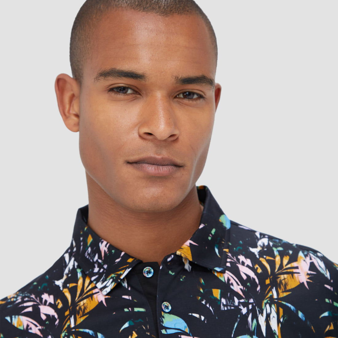 Hendrix Leaf Print Polo