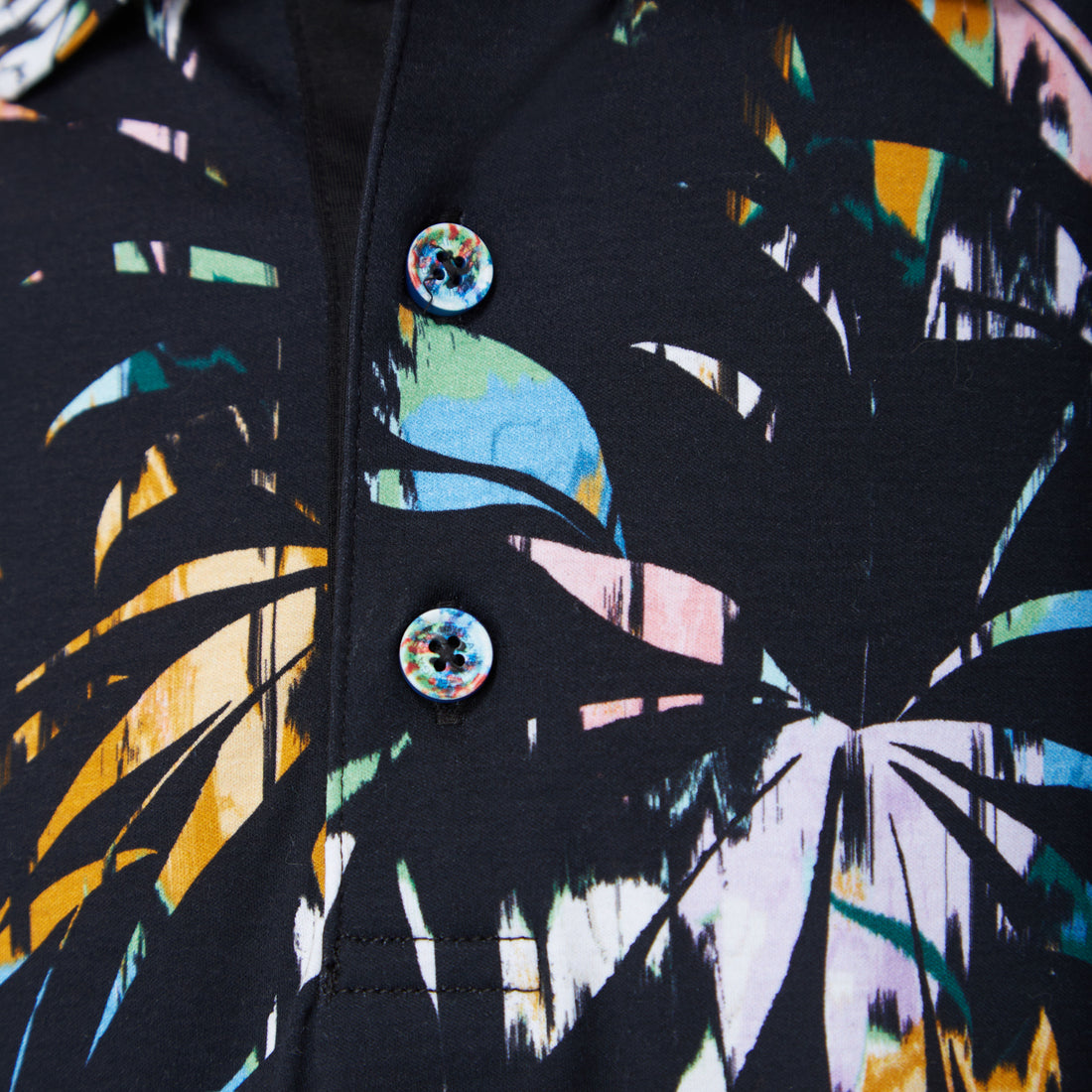 Hendrix Leaf Print Polo