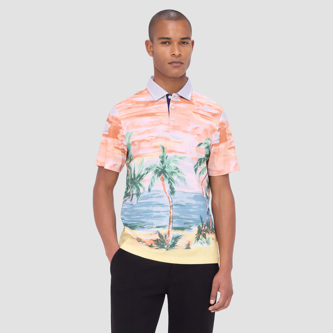 Hendrix Tropical Print Polo