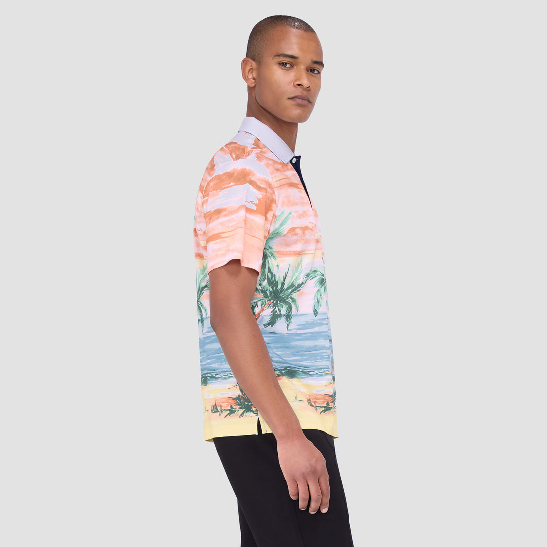 Hendrix Tropical Print Polo