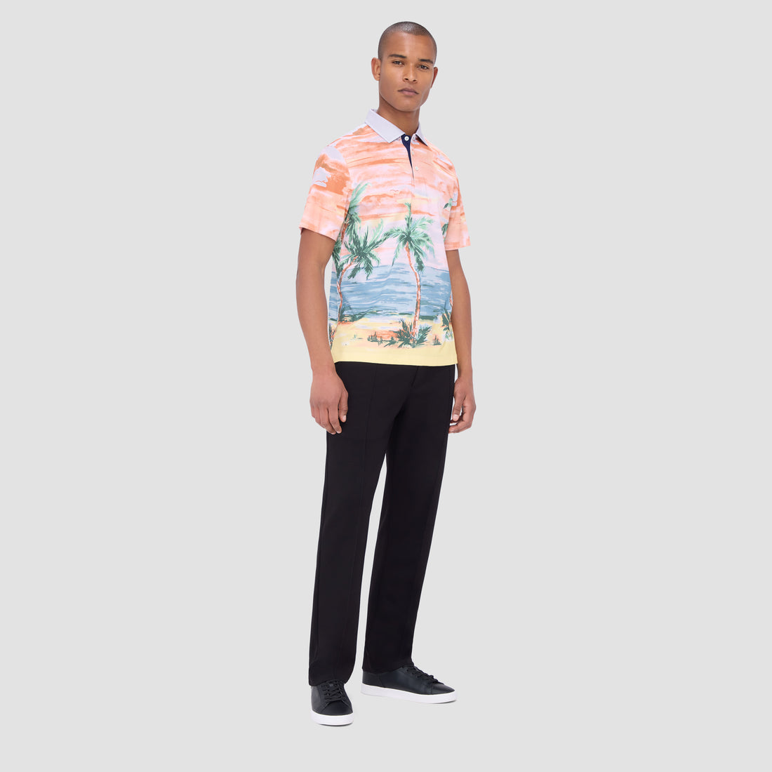 Hendrix Tropical Print Polo