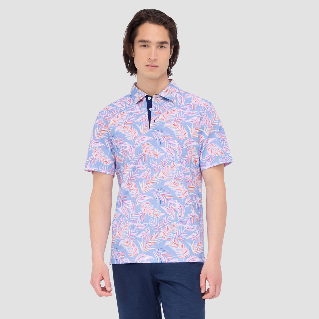 Hendrix Leaf Print Polo