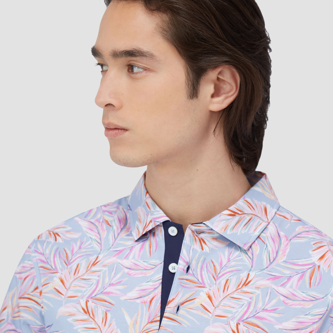 Hendrix Leaf Print Polo