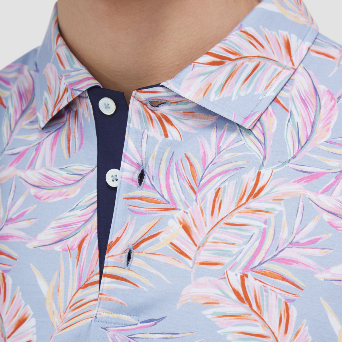 Hendrix Leaf Print Polo