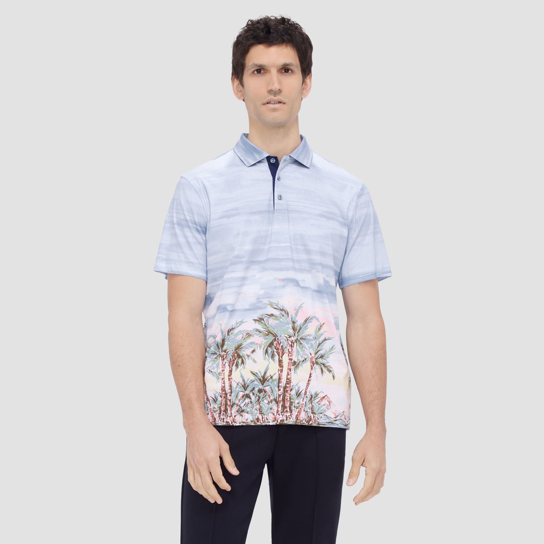 Hendrix Tropical Print Polo