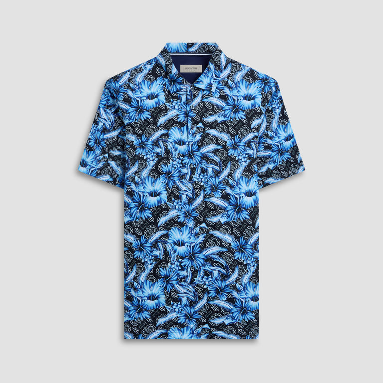 BUGATCHI luxury newest Digital Print Polo