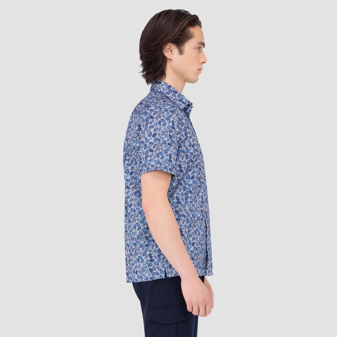 Milo Leaf Print OoohCotton Short Sleeve Shirt