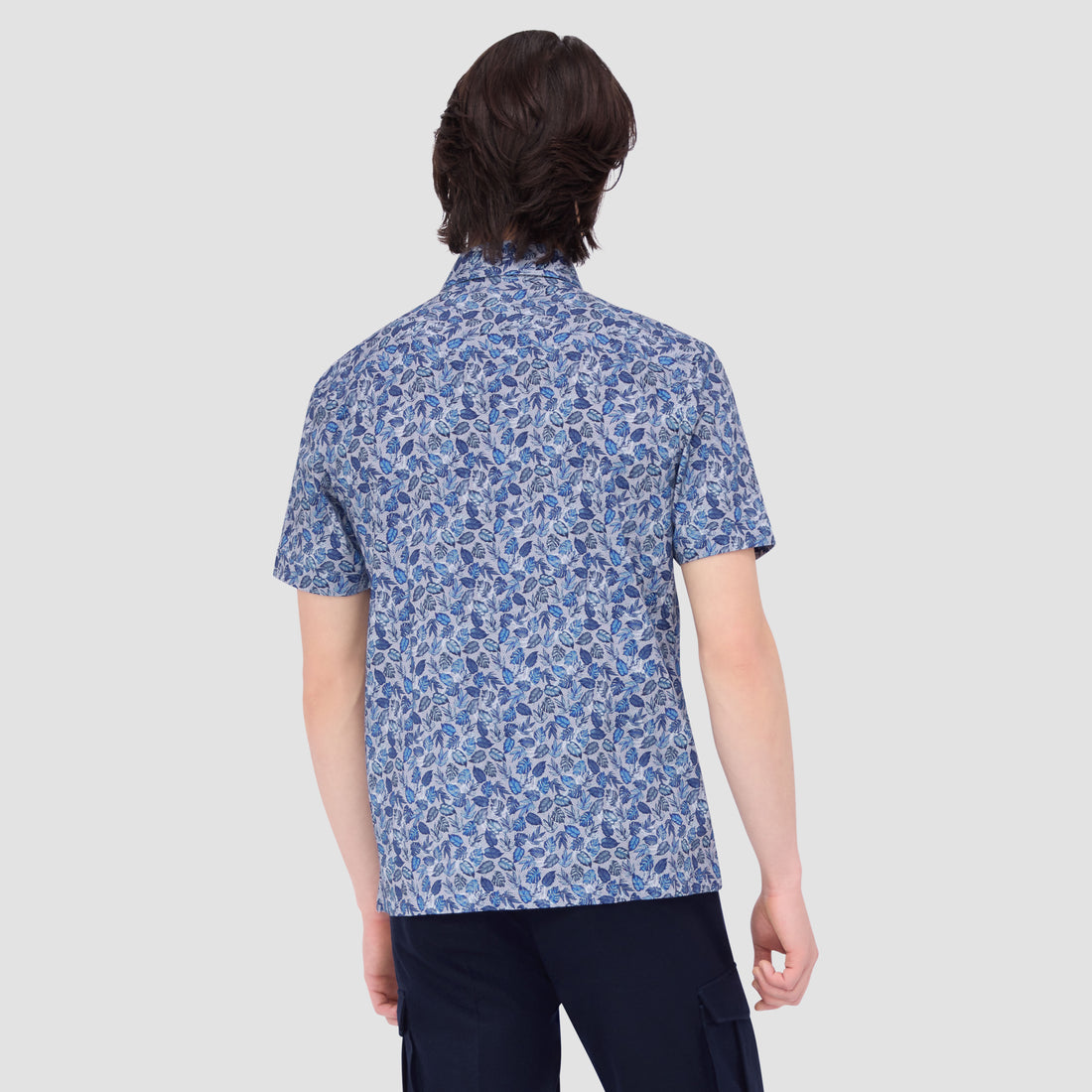 Milo Leaf Print OoohCotton Short Sleeve Shirt