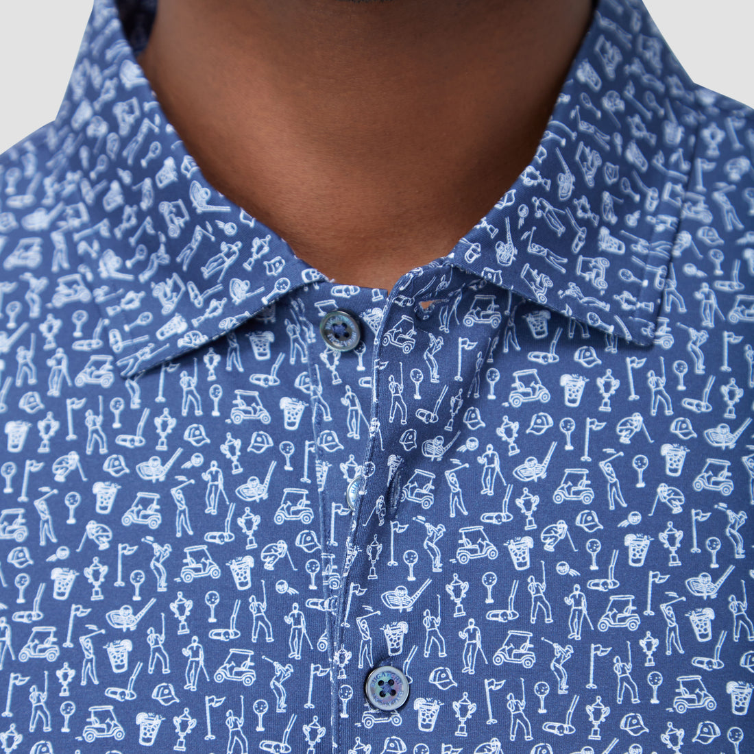 Victor Golf Print OoohCotton Polo