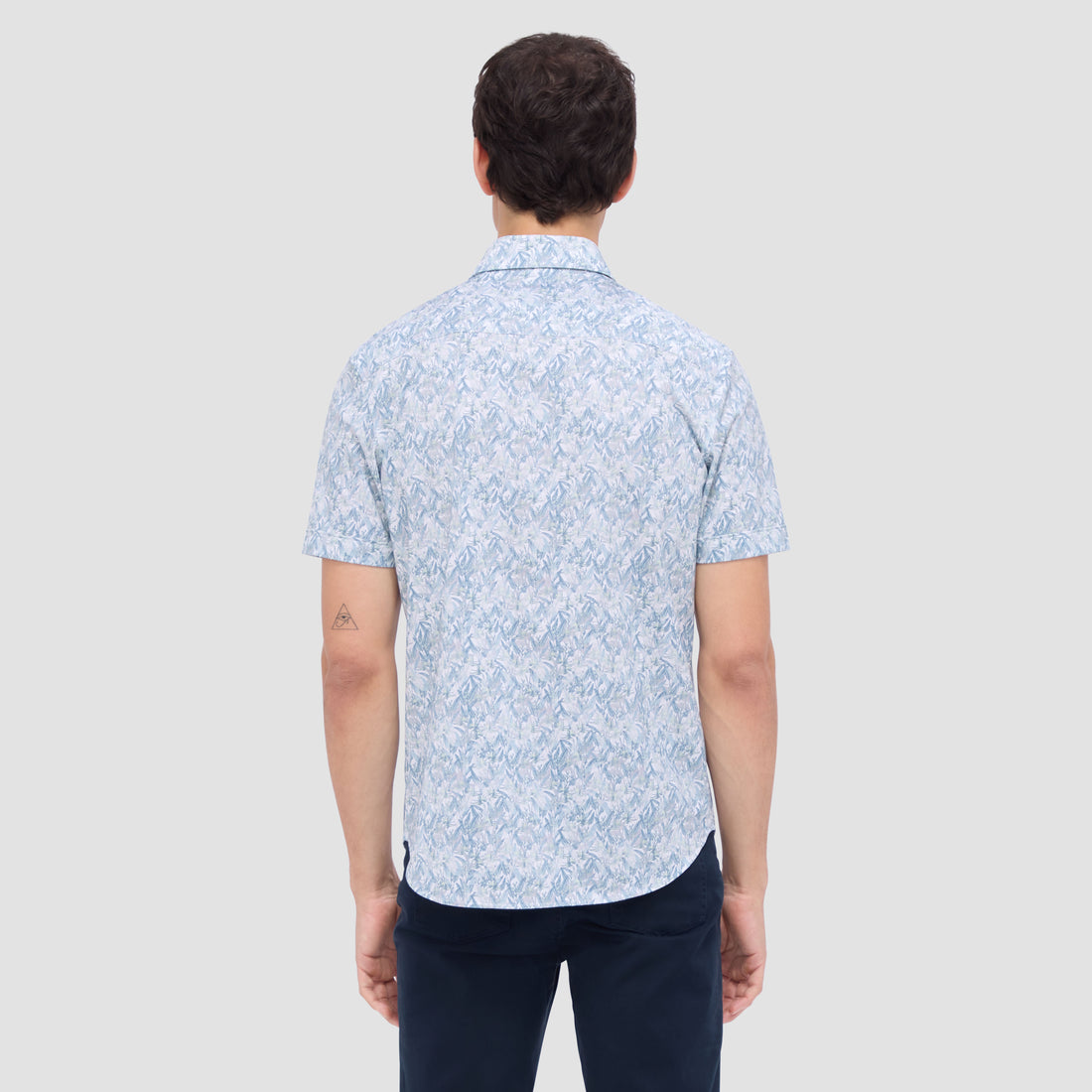 Miles Leaf Print OoohCotton Short Sleeve Shirt